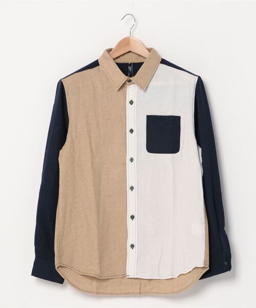 VIBGYOR(ヴィブジョー)の「VIBGYOR Select/ 無地ネルシャツ(シャツ/ブラウス・メンズ・ホワイト/ブラック/ベージュ/その他/その他1・MEDIUM/LARGE/X-LARGE)」の4枚目の写真