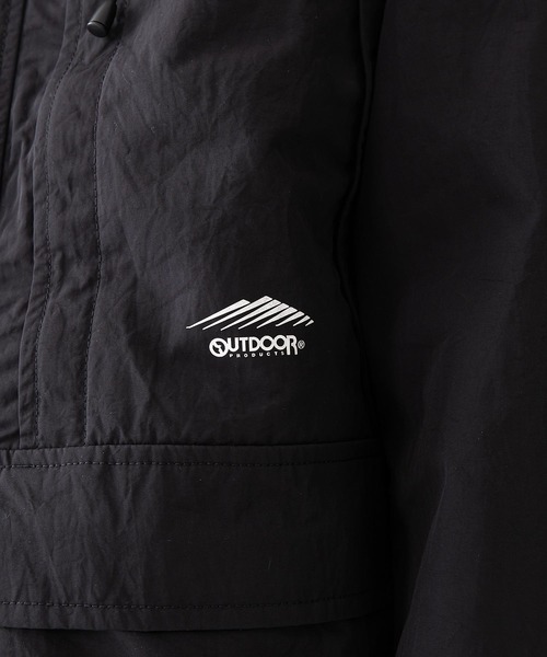 OUTDOOR PRODUCTS APPAREL(アウトドアプロダクツアパレル)の「切替マウンテンパーカー 着るBAGシリーズ ポケット10個 撥水加工 収納力抜群 ハーネス仕様 体温調節を容易にできる仕様(マウンテンパーカー・メンズ・ブラック/オリーブ・MEDIUM/LARGE/X-LARGE)」の7枚目の写真