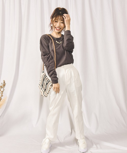 セール 綿100 長袖tシャツトップス レディース ロンt カットソー Tシャツ カットソー Lead リード のファッション通販 Zozotown