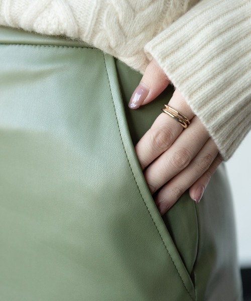 Aunt Marie's（アントマリーズ）の「フェイクレザータイトスカート（スカート・レディース・アイボリー/グリーン/ブラック・FREE）」の19枚目の写真