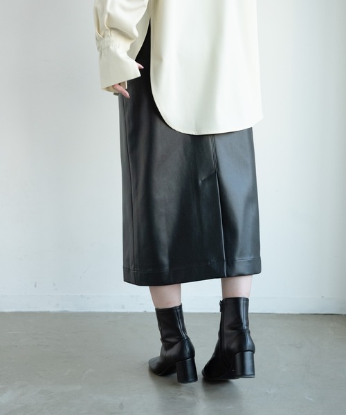 Aunt Marie's（アントマリーズ）の「フェイクレザータイトスカート（スカート・レディース・アイボリー/グリーン/ブラック・FREE）」の10枚目の写真