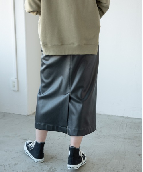 Aunt Marie's（アントマリーズ）の「フェイクレザータイトスカート（スカート・レディース・アイボリー/グリーン/ブラック・FREE）」の21枚目の写真