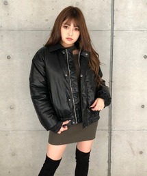 ENVYM | フェイクレザーボンバーＪＫ(その他アウター)