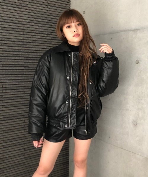 J＆R フェイクレザー ジャケット M サイバーパンク 安っぽい