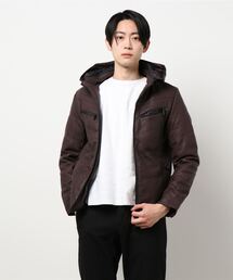 semantic design（セマンティックデザイン）の「・セマンティックデザイン/semantic design フェイクレザー2WAYフード エアコンダウン（ダウンジャケット/コート・メンズ）」
