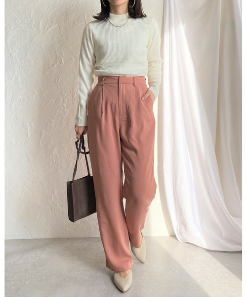 She's Closet(シーズクローゼット)の「ハイウエストフルレングスストレートパンツ(その他パンツ・レディース・グリーン/ブルーグリーン/ベージュ/スモークピンク/ブルー/ブラック・FREE)」の11枚目の写真