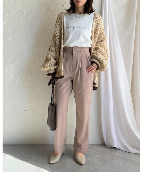 She's Closet(シーズクローゼット)の「ハイウエストフルレングスストレートパンツ(その他パンツ・レディース・グリーン/ブルーグリーン/ベージュ/スモークピンク/ブルー/ブラック・FREE)」の16枚目の写真