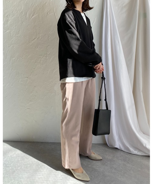She's Closet(シーズクローゼット)の「ハイウエストフルレングスストレートパンツ(その他パンツ・レディース・グリーン/ブルーグリーン/ベージュ/スモークピンク/ブルー/ブラック・FREE)」の17枚目の写真
