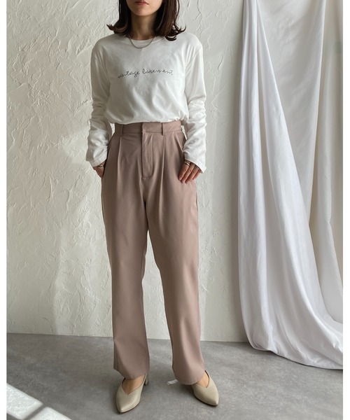 She's Closet(シーズクローゼット)の「ハイウエストフルレングスストレートパンツ(その他パンツ・レディース・グリーン/ブルーグリーン/ベージュ/スモークピンク/ブルー/ブラック・FREE)」の22枚目の写真