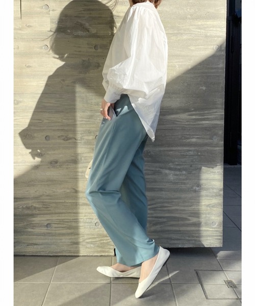 She's Closet(シーズクローゼット)の「ハイウエストフルレングスストレートパンツ(その他パンツ・レディース・グリーン/ブルーグリーン/ベージュ/スモークピンク/ブルー/ブラック・FREE)」の7枚目の写真