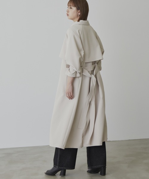 Aunt Marie's（アントマリーズ）の「ベーシックトレンチコート / AUNT MARIE'S（トレンチコート・レディース・ベージュ/ナチュラル・FREE）」の15枚目の写真