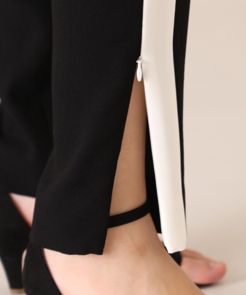 Luftrobe（ルフトローブ）の「《Luftrobe》ラインデザインイージーパンツ（その他パンツ・レディース・スミクロ/ブラック・7号/9号）」の7枚目の写真