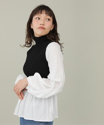 sakishimatokyo | 【ZOZO限定】サキシマamp「ニットベストツキソデボリュームシャツ」(シャツ/ブラウス)