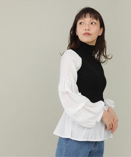 sakishimatokyo（サキシマトーキョー）の「【ZOZO限定】サキシマamp「ニットベストツキボリューム袖シャツ」（シャツ/ブラウス・レディース・ブルー/モカ/ブラック/ベージュ・FREE）」の17枚目の写真