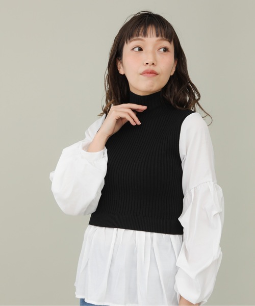 sakishimatokyo（サキシマトーキョー）の「【ZOZO限定】サキシマamp「ニットベストツキボリューム袖シャツ」（シャツ/ブラウス・レディース・ブルー/モカ/ブラック/ベージュ・FREE）」の19枚目の写真