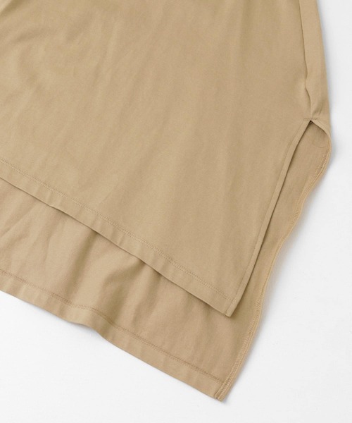 SENSE OF PLACE by URBAN RESEARCH（センスオブプレイスバイアーバンリサーチ）の「オーガニックコットンノースリーブTシャツ（Tシャツ/カットソー・レディース・ライトカーキ/ライトベージュ/オフホワイト/ベージュ/ブラック・ONE）」の12枚目の写真