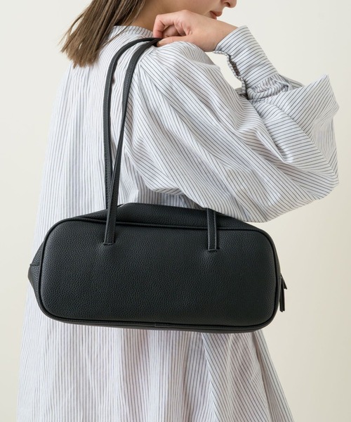 Kastane（カスタネ）の「ナローロングミニボストン（ボストンバッグ・レディース・ブラック/オフホワイト・FREE）」の2枚目の写真