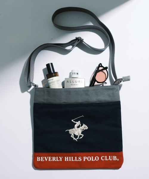 BEVERLY HILLS POLO CLUB(ビバリーヒルズポロクラブ)の「【BEVERLY HILLS POLO CLUB】ポロキャンバスショルダー BHC002(ショルダーバッグ・レディース・ホワイト系その他2/ホワイト系その他/ネイビー/グリーン/ブラック/ホワイト系その他3・FREE)」の6枚目の写真