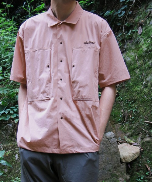 WILD THINGS（ワイルドシングス）の「【公式WEB限定】BASE SHIRT　ベースシャツ（シャツ/ブラウス・メンズ・ブラック/グレー/ベージュ/ダークグリーン/スモークピンク・S/M/L/XL）」の5枚目の写真