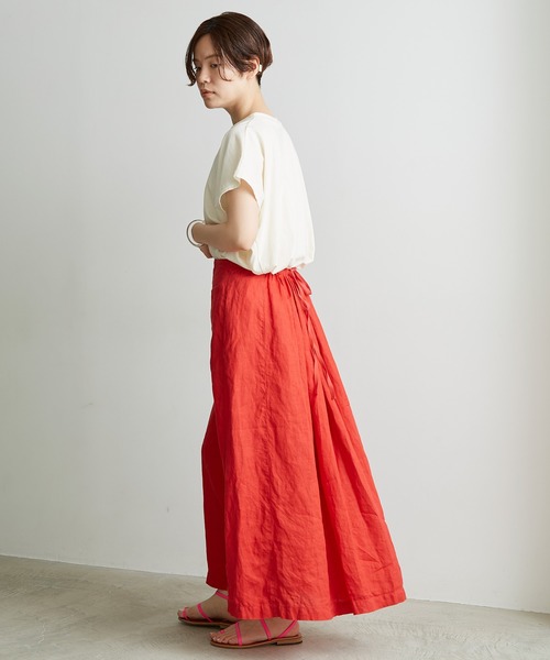 note et silence （ノートエシロンス）の「ハイト天竺ハイウェット　フレンチT（Tシャツ/カットソー・レディース・ホワイト/チャコールグレー/ブルー/ボルドー/グレー・FREE）」の17枚目の写真