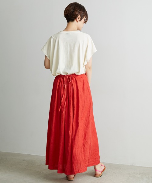 note et silence （ノートエシロンス）の「ハイト天竺ハイウェット　フレンチT（Tシャツ/カットソー・レディース・ホワイト/チャコールグレー/ブルー/ボルドー/グレー・FREE）」の16枚目の写真