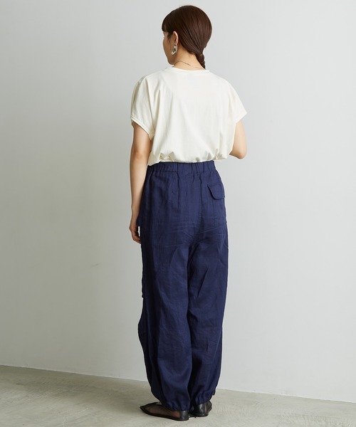 note et silence （ノートエシロンス）の「ハイト天竺ハイウェット　フレンチT（Tシャツ/カットソー・レディース・ホワイト/チャコールグレー/ブルー/ボルドー/グレー・FREE）」の9枚目の写真