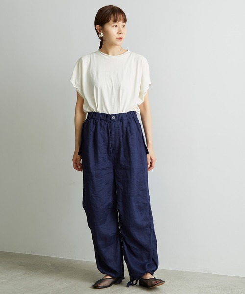 note et silence （ノートエシロンス）の「ハイト天竺ハイウェット　フレンチT（Tシャツ/カットソー・レディース・ホワイト/チャコールグレー/ブルー/ボルドー/グレー・FREE）」の15枚目の写真