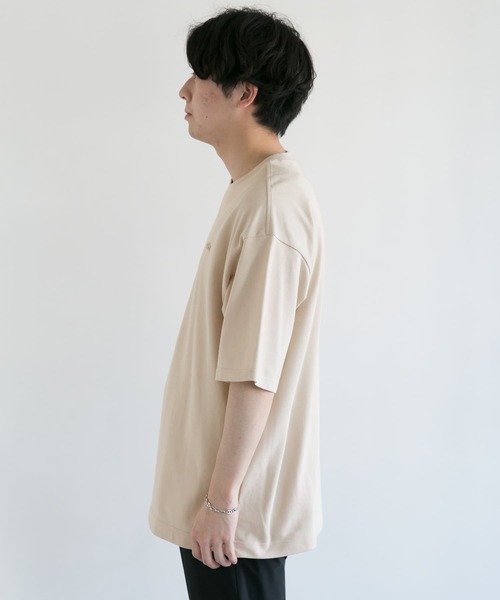 LACOSTE（ラコステ）の「【別注】LACOSTE×DOORS　moss stitch loose T-shirts（Tシャツ/カットソー・メンズ・ライトブルー/アイボリー/スミクロ・4/3）」の8枚目の写真