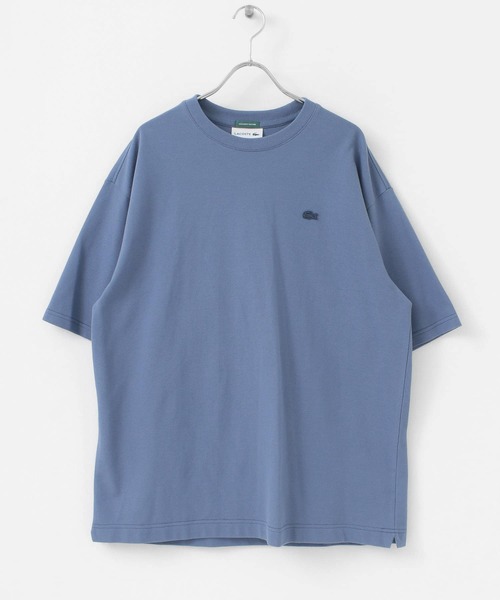 LACOSTE（ラコステ）の「【別注】LACOSTE×DOORS　moss stitch loose T-shirts（Tシャツ/カットソー・メンズ・ライトブルー/アイボリー/スミクロ・4/3）」の5枚目の写真
