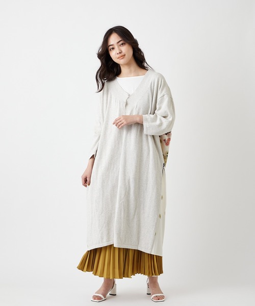 ふりふ（フリフ）の「【キクマツバメ・花天井】コハゼ付ロングカーディガン（カーディガン/ボレロ・レディース・ライトグレー/ネイビー・FREE）」の8枚目の写真