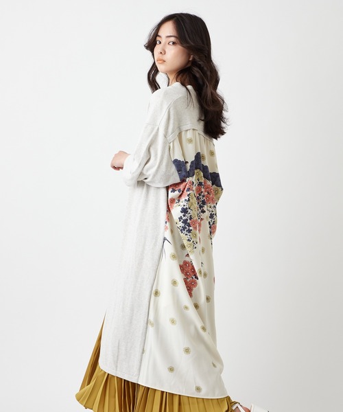 ふりふ（フリフ）の「【キクマツバメ・花天井】コハゼ付ロングカーディガン（カーディガン/ボレロ・レディース・ライトグレー/ネイビー・FREE）」の19枚目の写真