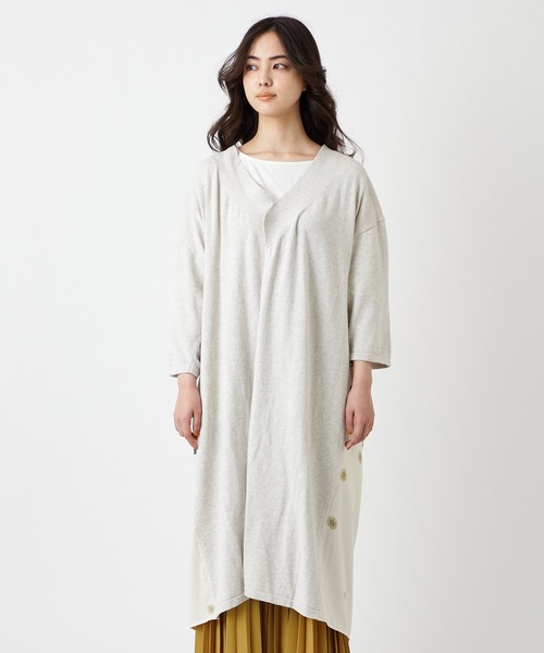 ふりふ（フリフ）の「【キクマツバメ・花天井】コハゼ付ロングカーディガン（カーディガン/ボレロ・レディース・ライトグレー/ネイビー・FREE）」の16枚目の写真