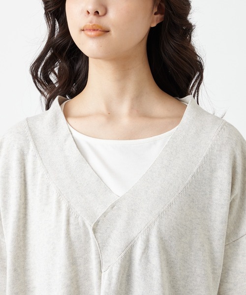 ふりふ（フリフ）の「【キクマツバメ・花天井】コハゼ付ロングカーディガン（カーディガン/ボレロ・レディース・ライトグレー/ネイビー・FREE）」の22枚目の写真