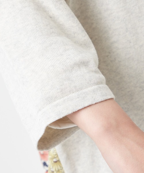 ふりふ（フリフ）の「【キクマツバメ・花天井】コハゼ付ロングカーディガン（カーディガン/ボレロ・レディース・ライトグレー/ネイビー・FREE）」の14枚目の写真