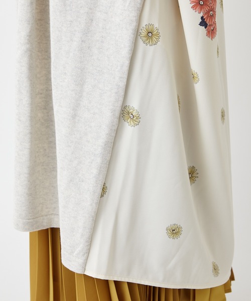 ふりふ（フリフ）の「【キクマツバメ・花天井】コハゼ付ロングカーディガン（カーディガン/ボレロ・レディース・ライトグレー/ネイビー・FREE）」の6枚目の写真