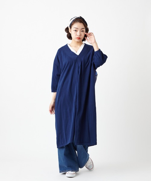 ふりふ（フリフ）の「【キクマツバメ・花天井】コハゼ付ロングカーディガン（カーディガン/ボレロ・レディース・ライトグレー/ネイビー・FREE）」の20枚目の写真