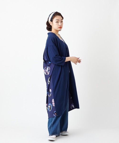 ふりふ（フリフ）の「【キクマツバメ・花天井】コハゼ付ロングカーディガン（カーディガン/ボレロ・レディース・ライトグレー/ネイビー・FREE）」の17枚目の写真