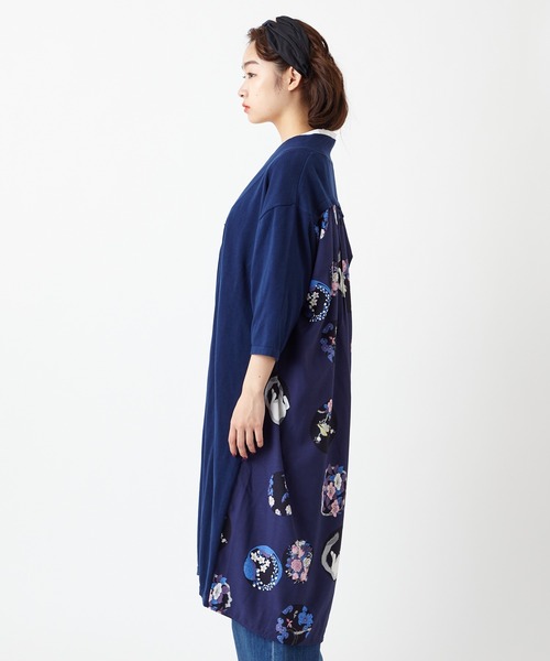 ふりふ（フリフ）の「【キクマツバメ・花天井】コハゼ付ロングカーディガン（カーディガン/ボレロ・レディース・ライトグレー/ネイビー・FREE）」の10枚目の写真