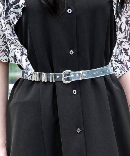 HARE（ハレ）の「メタルカンベルト(HARE)（ベルト・レディース・ブラック/クリア/ホワイト・FREE）」の3枚目の写真