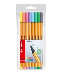 STABILO（スタビロ）の「ポイント88 パステル 8色セット 水性ペン 水性インク 0.4mm 長寿命金属保護チップ ベンチレーションキャップ式/STABILO(スタビロ)（ペン類）」