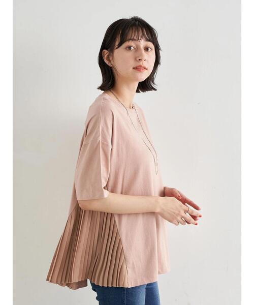 earth music&ecology（アースミュージックアンドエコロジー）の「サイドプリーツカットプルオーバー ＊（Tシャツ/カットソー・レディース・サックスブルー/ピンクベージュ/オフホワイト/ネイビー・FREE）」の8枚目の写真