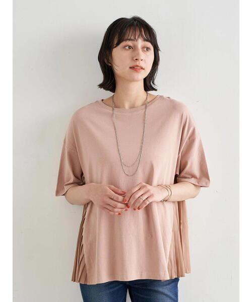 earth music&ecology（アースミュージックアンドエコロジー）の「サイドプリーツカットプルオーバー ＊（Tシャツ/カットソー・レディース・サックスブルー/ピンクベージュ/オフホワイト/ネイビー・FREE）」の9枚目の写真