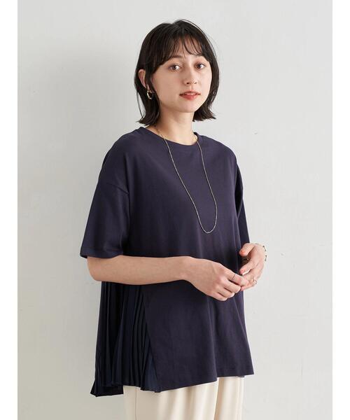 earth music&ecology（アースミュージックアンドエコロジー）の「サイドプリーツカットプルオーバー ＊（Tシャツ/カットソー・レディース・サックスブルー/ピンクベージュ/オフホワイト/ネイビー・FREE）」の20枚目の写真