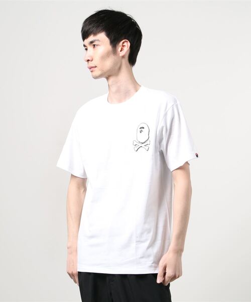 Tee Ape アベイシングエイプ のファッション Crossbone A Bathing Bathing Bicolor Ape Crossbone M Tシャツ カットソー A