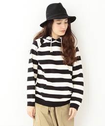 BEAMS BOY | BEAMS BOY / 3.5cm ボーダー プルオーバーパーカ **(パーカー)