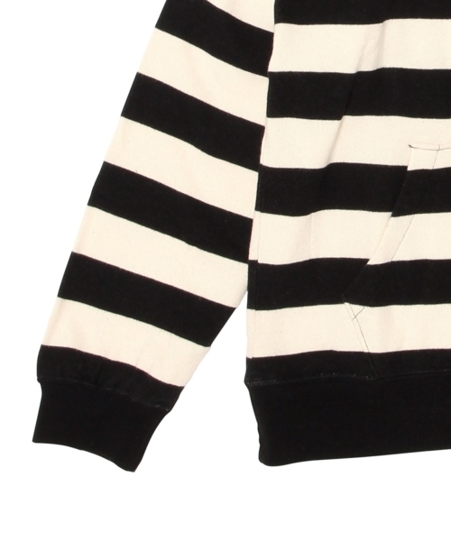 BEAMS BOY（ビームスボーイ）の「BEAMS BOY / 3.5cm ボーダー プルオーバーパーカ **（パーカー・レディース・ブラック/ネイビー・ONE SIZE）」の22枚目の写真