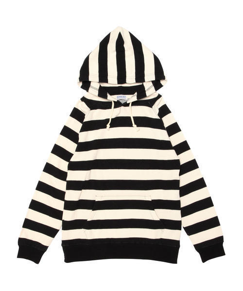 BEAMS BOY（ビームスボーイ）の「BEAMS BOY / 3.5cm ボーダー プルオーバーパーカ **（パーカー・レディース・ブラック/ネイビー・ONE SIZE）」の17枚目の写真