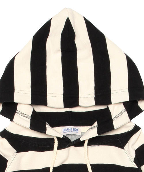 BEAMS BOY（ビームスボーイ）の「BEAMS BOY / 3.5cm ボーダー プルオーバーパーカ **（パーカー・レディース・ブラック/ネイビー・ONE SIZE）」の7枚目の写真