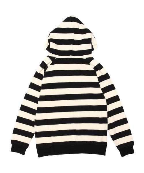 BEAMS BOY（ビームスボーイ）の「BEAMS BOY / 3.5cm ボーダー プルオーバーパーカ **（パーカー・レディース・ブラック/ネイビー・ONE SIZE）」の9枚目の写真