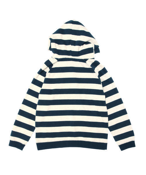 BEAMS BOY（ビームスボーイ）の「BEAMS BOY / 3.5cm ボーダー プルオーバーパーカ **（パーカー・レディース・ブラック/ネイビー・ONE SIZE）」の11枚目の写真